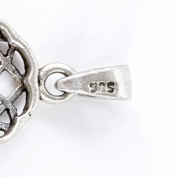 Vintage Sterling Silver 925 Openwork Celtic Knot Pendant - Picture 5 of 7